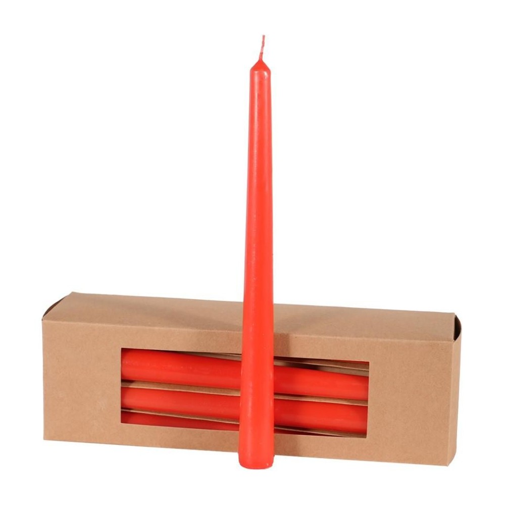 CANDELA CONICA H.250MM. D.21MM. ROSSA